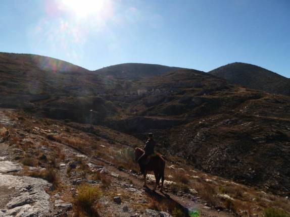 Cavalgada na região de Real de Catorze, Pueblo Mágico ao norte do México